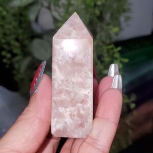 Pink Agate Crystal Tower